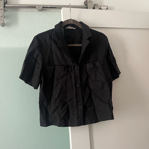Everlane Tops - Everlane Linen Workwear Shirt Black